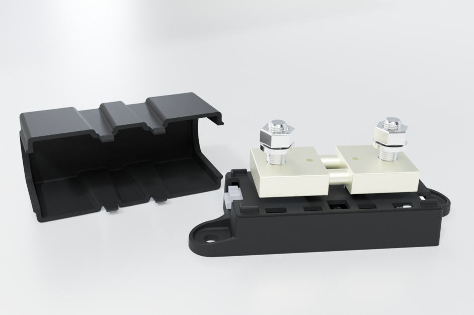 The AM500 shunt (500 amperes) complements the AM260 (260 amp) and AM150 (150 amp) versions and is used to calculate the battery’s remaining capacity as well as indicating its charge level and check its health. | © AL-KO Vehicle Technology Electronics