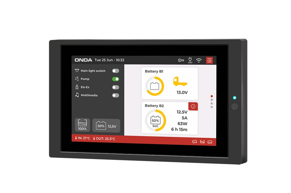 Il nuovo pannello touch ONDA Linde | © AL-KO Fahrzeugtechnik-Gruppe