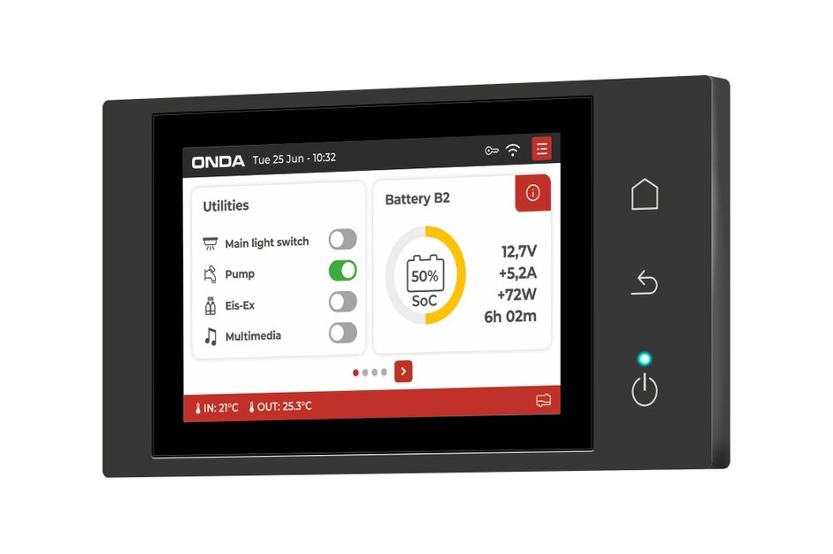 Il nuovo pannello touch ONDA Linde | © AL-KO Fahrzeugtechnik-Gruppe