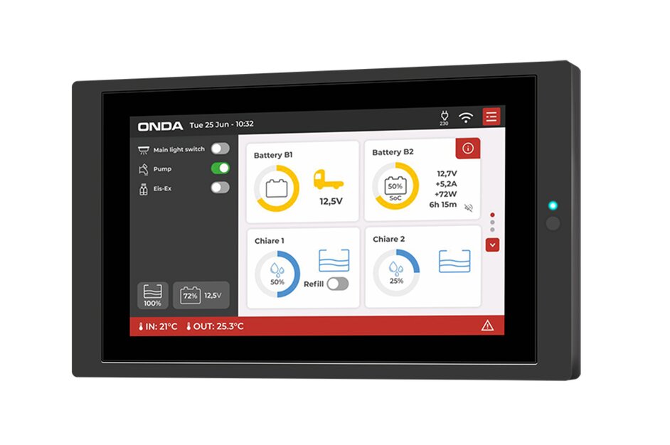 Il nuovo pannello touch ONDA Linde | © AL-KO Fahrzeugtechnik-Gruppe