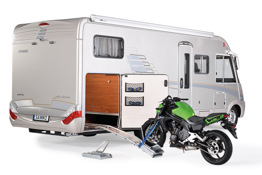 Wohnmobil Mit Großer Heckgarage Für Motorrad Heckgaragensysteme für Reisemobile | SAWIKO